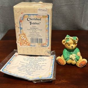 Cherished Teddy Irish Figurine KATHLEEN  Luck Found Me a Friend in You 1993 NIB